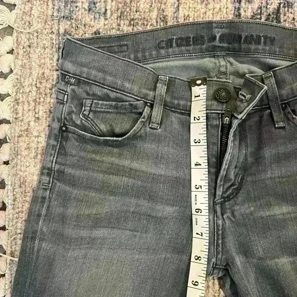 Citizens Of Humanity Avedon Low Rise Skinny Jeans, Dark Gray Washed Size 27 - Picture 8 of 12